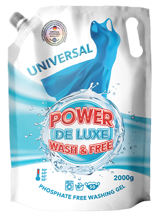 POWER DE LUXE Гель для прання універсальний 2000г (DOYPACK)